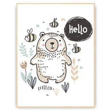 Plakat - Miś i pszczoły