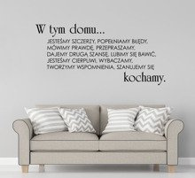 Naklejka na ścianę W Tym Domu