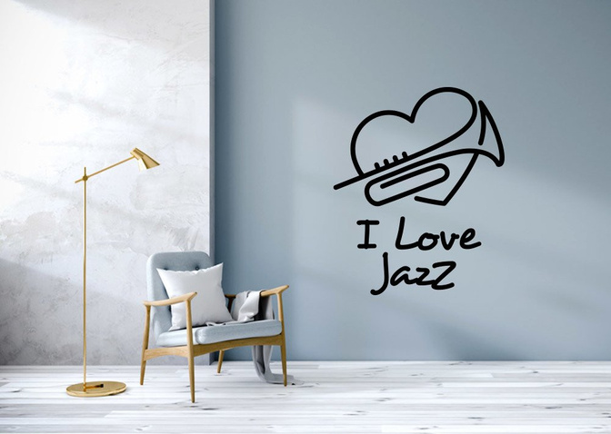 Naklejka na ścianę - I Love Jazz