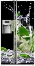 Mata na lodówkę side-by-side - Limonkowa woda 0412