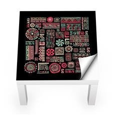 Naklejka na stolik LACK IKEA - Graficzny ornament 0086