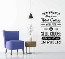 Naklejka na ścianę Crazy in Public