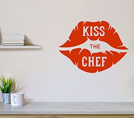 Naklejka na ścianę - Całus dla gotującego - 0012