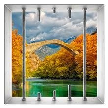 Naklejka na ścianę Okno 3D Most Konitsa 0036