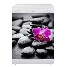 Mata na zmywarkę - Fioletowy kwiat i kamienie 0533