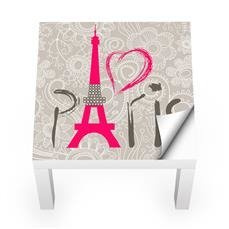 Naklejka na stolik LACK IKEA - Paris 0148