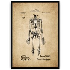 Plakat na starym papierze - szkielet