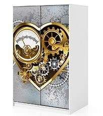 Naklejka na szafę - Mechaniczne serce 0294