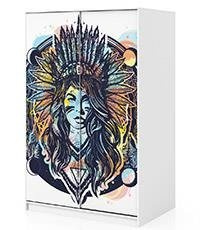 Naklejka na szafę - Indianka 0293