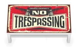 Naklejka na stolik kawowy LACK IKEA - Teren prywatny 0087