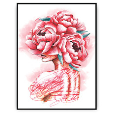 Plakat - Kobieta z kwiatów