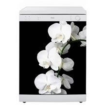 Mata na zmywarkę - Kwitnąca biała orchidea 0514