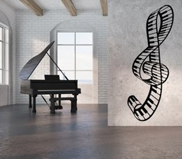 Naklejka na ścianę - Klucz wiolinowy