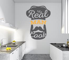 Naklejka na ścianę - Real man cooking - 0098