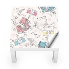 Naklejka na stolik LACK IKEA - Różowe trampki 0149