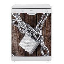 Naklejka na zmywarkę - Zamknięte na kłódkę 0135