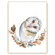 Plakat - Przechylona sowa