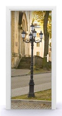 Naklejka na drzwi - Lampa uliczna 0546