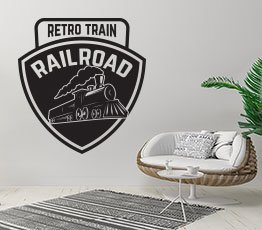 Naklejka na ścianę - Retro Train