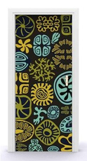 Naklejka na drzwi - Tribalowy ornament 0707