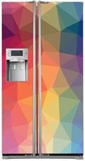 Naklejka na lodówkę side-by-side - Mozaika z poligonów 0637