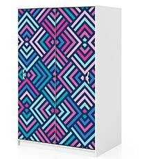 Naklejka na szafę - Fiolet z niebieskim 0334