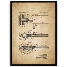 Plakat na starym papierze - maszynka do strzyżenia