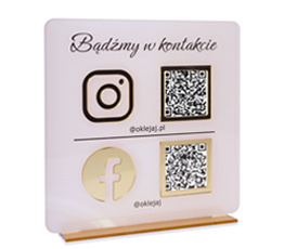 Personalizowana tabliczka social media i_2 qr