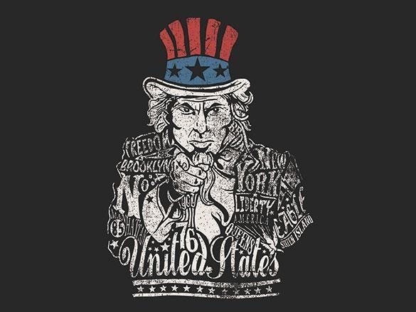 Naklejka na szafę - Uncle Sam 0259