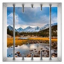 Naklejka na ścianę Okno 3D Malowniczy górski krajobraz 0033