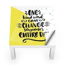 Naklejka na stolik LACK IKEA - Miłe słowo 0212