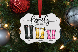 Spersonalizowana zawieszka na choinkę - Kalosze