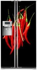 Naklejka na lodówkę side-by-side - Papryczki chilli 0216