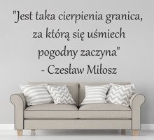 Naklejka na ścianę Jest taka cierpienia granica