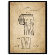 Plakat na starym papierze - papier toaletowy