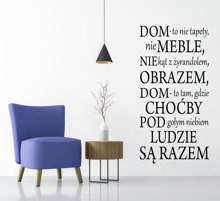 Naklejka na ścianę Dom to nie tapety