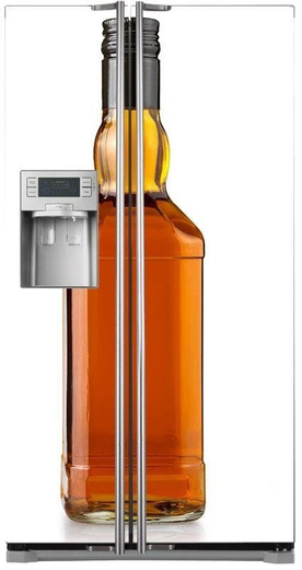Naklejka na lodówkę side-by-side - Butelka whisky 0286