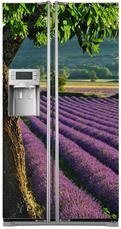 Naklejka na lodówkę side-by-side - Widok na pole lawendowe 0048