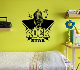 Naklejka na ścianę - Gwiazda rock'a