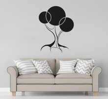 Naklejka na ścianę Drzewo koła