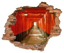Naklejka na ścianę Dziura 3D W dalekiej Japonii 0328