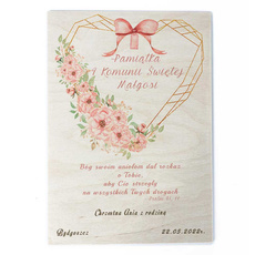 Drewniany plakat - Komunia wz4