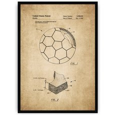 Plakat na starym papierze - piłka