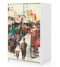 Naklejka na szafę - Kolorowa przystań 0156