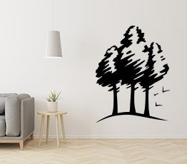 Naklejka na ścianę - Drzewa jak malowane