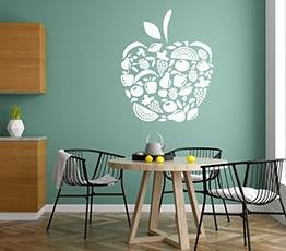 Naklejka na ścianę - Vegan world - 0109