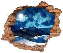 Naklejka na ścianę Dziura 3D Słońce chmury i góry 0114