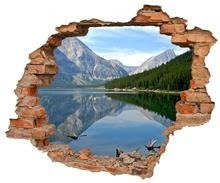 Naklejka na ścianę Dziura 3D Jezioro Kananaskis 0144