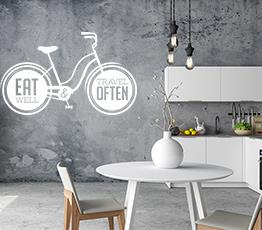 Naklejka na ścianę - Eat well travel often - 0056
