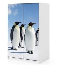 Naklejka na szafę - Pingwiny 0135